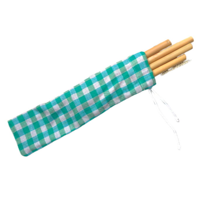 Bamboo Straws in Pouch